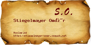 Stiegelmayer Omár névjegykártya